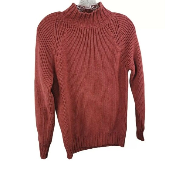 Vintage ORVIS Sweater  Brick Red SMALL‎ Mock Neck - Picture 6 of 6